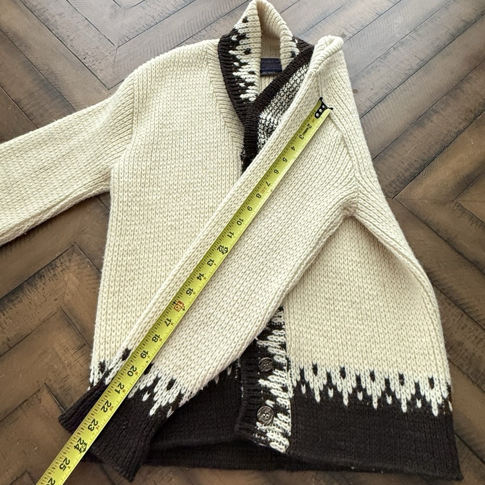 VTG 80S PENDLETON SHETLAND WOOL SHAWL COLLAR CARDIGAN USA MADE - Picture 10 of 11